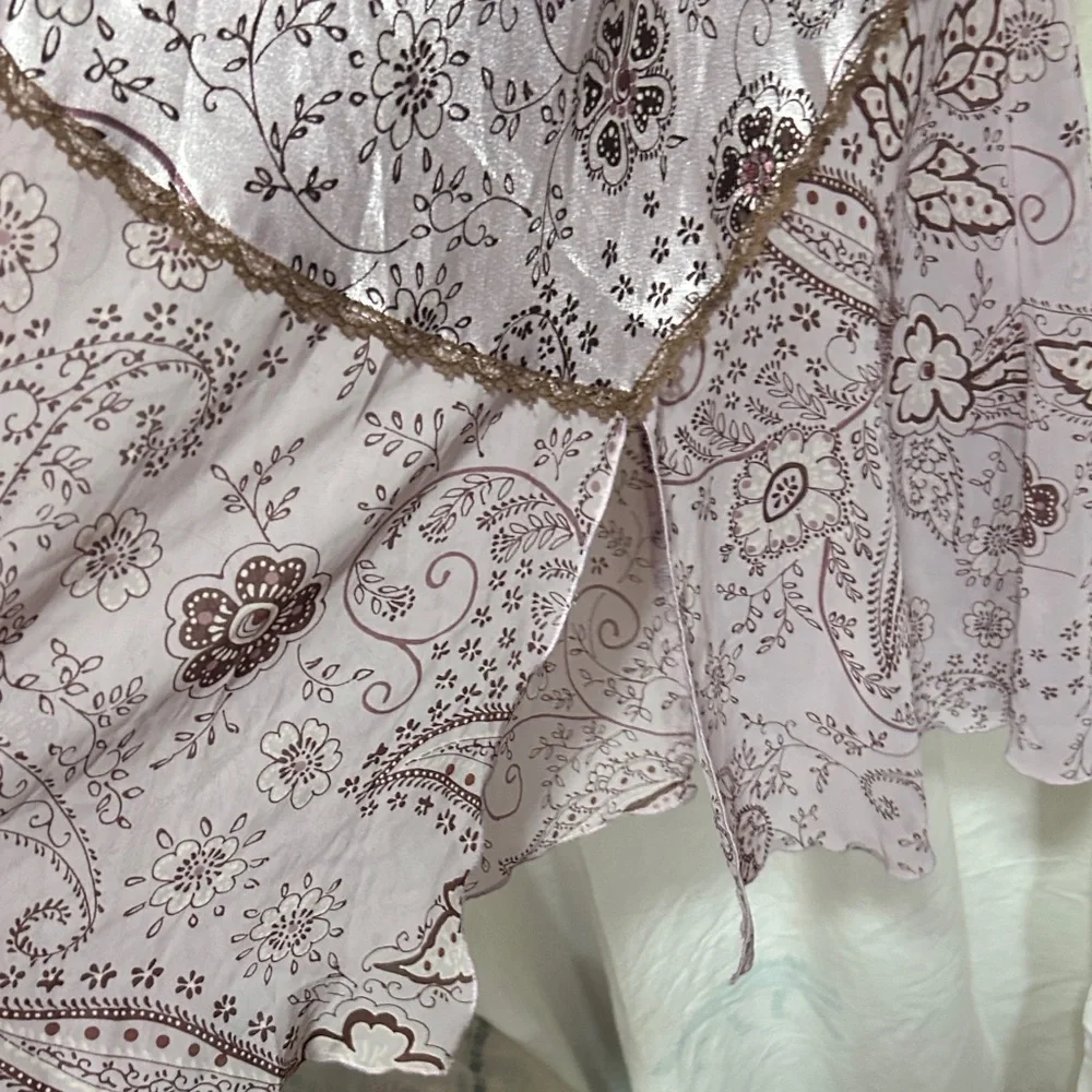 Linea Donatella Pink Paisley Chemise Slip M - Picture 3 of 6